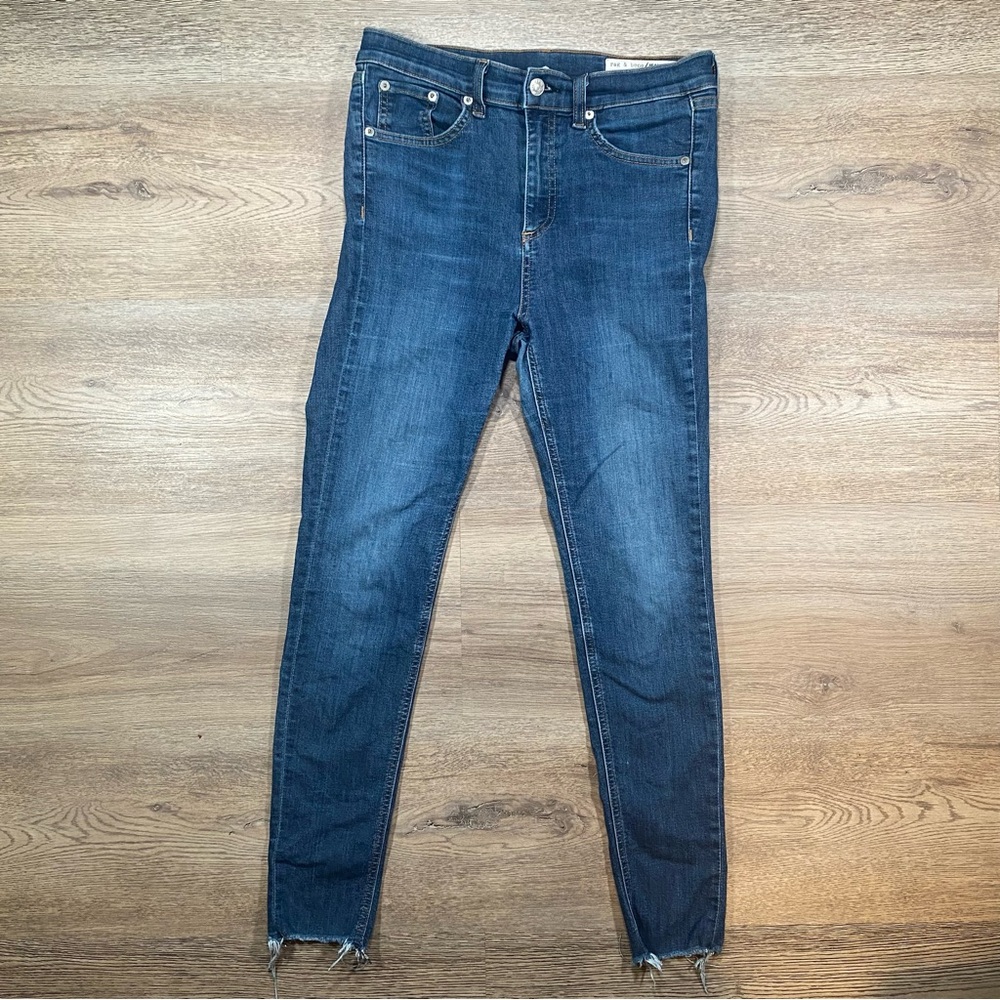 Rag and Bone 10 Inch Ankle Skinny Jeans Women’s 27 Mad River Blue